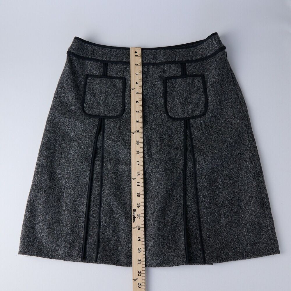 Cerruti 1881 A-Line Skirt Womens 10 Wool Academia Minimalist Office Siren Y2K - Picture 2 of 7